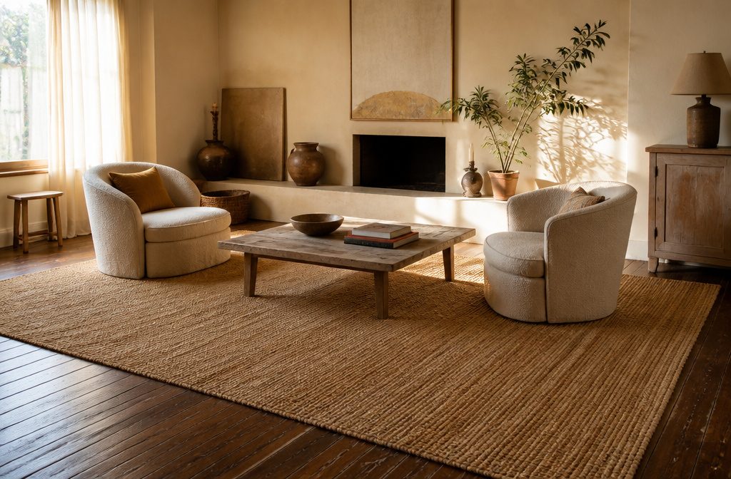 Measuring tape unfurls along a wall in a modern living room.