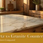 Kitchen featuring quartz and granite countertops with modern appliances.